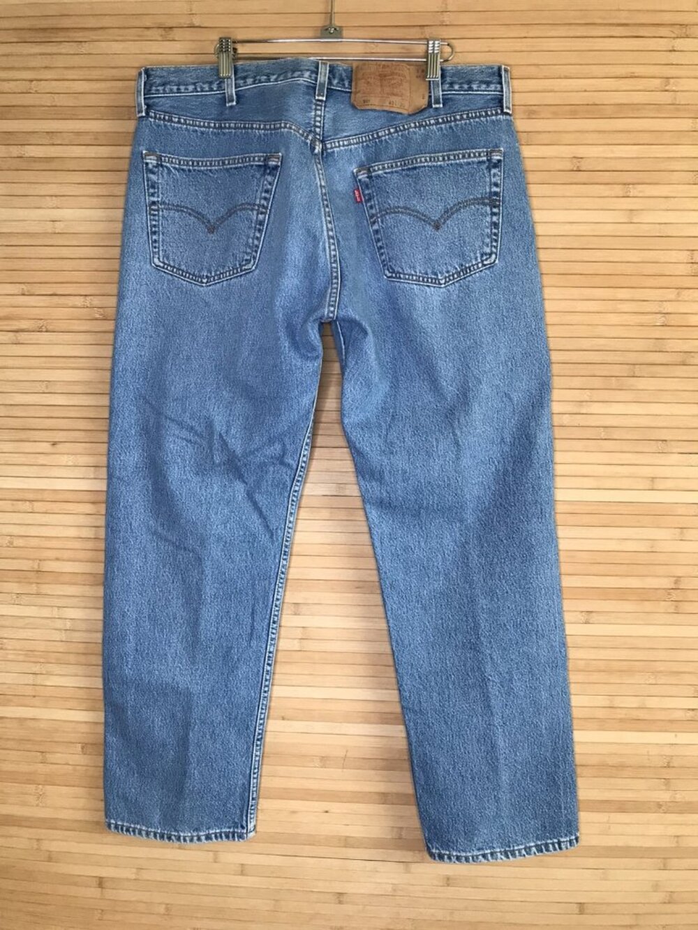 Vintage Levi 501 Jeans 40x30 act 36x29 2000 Y2K Button Fly Light Wash Levis VTG - Picture 4 of 10